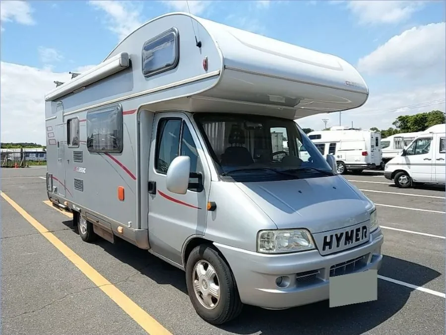 Left-hand drive Hymer camper kit being fitted for a customer.